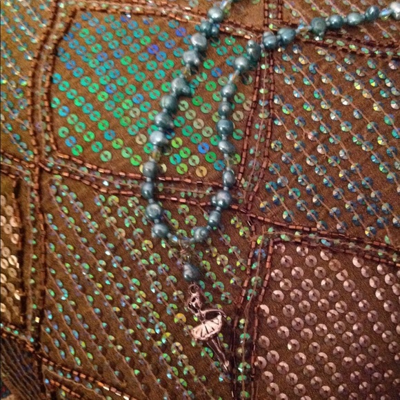 Handmade Ballerina in Aqua Nutcracker Christmas Necklace - Picture 6 of 12